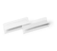 Durable Hard Cover Ticket Holder - Self-Adhesive Label Holder - 100 x 38mm - Pack of 10 - Transparent - Perfect for Labelling Shelves and Racking