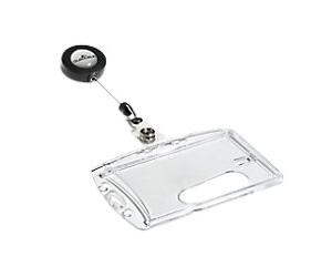 DURABLE Hartbox Name Badge Badge Reel and Snap Fastener 10.5 x 28.5 cm PS (Polystyrene) Pack of 10