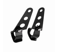 Durable Headlight Mount Brackets Stainless Steel for Motorcycles (Black)