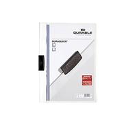 DURABLE Hunke & Jochheim Clamp binder DURAQUICK®, soft / hard film, 20 sheets, transparent / white