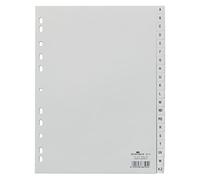 DURABLE Hunke &Jochheim Index Polypropylene A-Z, Grey, A4, 230 x 297 MM (Pack of 20)