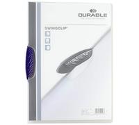 DURABLE Hunke & Jochheim Swing Clip Folder Polypropylene 30 Sheets Dark Blue Clip Folder Transparent