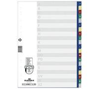 Durable HUNKE & Yoke Index Polypropylene A-Z Assorted Colours A4 230 x 297 mm 20