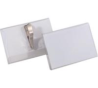 Durable Name Badge with Crocodile Clip 55x90mm Clear (Pack of 25) 8111