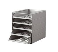Durable Idealbox Eco Recycled Plastic Letter Tray 5 Drawer File - Grey