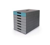 Durable Eco-Friendly Drawer Box Idealbox Pro with 7 compartments - Includes Draw Labels for Organisation Anthracite or Blue