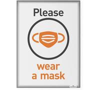 Durable Info Pocket A4 Static Cling - UV and Heat Resistant Display Frames for Glass Surfaces - Perfect for Retail Shop and Car Windows - 5 Pack - Grey