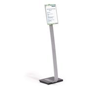 Durable Info Sign Aluminium Display Panel Info Floor Stand A4 - 1.18M - Silver, Silver
