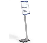 Durable 481323 sign holder/information stand A3 Acrylic Silver