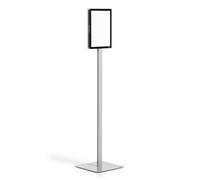 Durable Info Stand Basic Aluminium Display Panel Info Floor Sign A4 - 1.3M, Grey