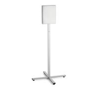 Durable Outdoor Information Stand A4, Grey, Stainless Steel, IPX5 Rated | Freestanding Floor Sign with IPX5 Rated Waterproof Document Holder, UV-Stabilised Anti-Glare Film, Made in Poland