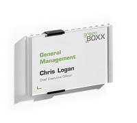 Durable Information Sign 149 x 105.5 mm Silver, Door and Wall Sign, Includes Fittings, Ideal for Offices, Hotels, Public Buildings, etc.