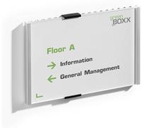 Durable Information Sign 210 x 148.5 mm Silver, Door and Wall Sign, Includes Fittings, Ideal for Offices, Hotels, Public Buildings, etc.