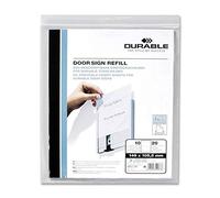 Durable Information Sign Refill Pack, Pack of 10 Labels, 149 x 105.5mm | Inscribable Labels for Info and Click Signs, Micro-Perforation, Use Free Duraprint Software, Made in Germany
