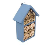 Durable Insect House Wooden Insect Bee House Honey Tools Wood Bee Breeding Shelter Garden Decoration Nests Box(Blue)