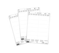 Durable Insert Labels 100 x 38 mm for Ticket Holders, 240 Labels on A4 Sheets, White, 102202