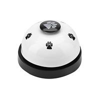 Durable Interactive Pet Bell for Dog Cat Training, Cute Cartoon Toy for Pet Lover, 1.57 * 2.75in (White)