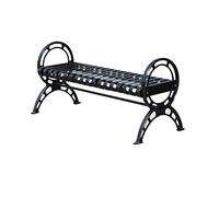 Durable Iron Outdoor Bench for Park, Garden, and Patio, Perfect for Leisure and Community Spaces