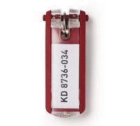 DURABLE Key Clips, Organisational Label Hooks, Pack of 6, Red