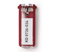 Durable Key Clips Organisational Label Hooks | 6 Pack | Red Durable Red