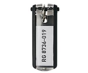 DURABLE Key Holder Clip Black 25 x 65 mm Pack of 6