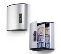 Durable Key Safe Box 36 - Wall Mounted Key Holder Cabinet with combination lock for up to 36 Key Clip Keys - Securely lock keys away - Aluminium Keysafe including 6 Key Clip Tags
