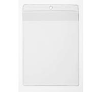 Durable Lanyard Pouches ID Badge Display Pocket Vertical | 10 Pack | A4 Clear