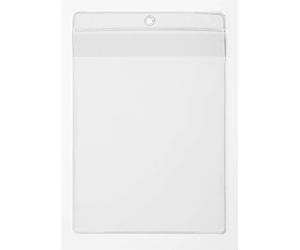 Durable Lanyard Pouches ID Badge Display Pocket Vertical | 10 Pack | A4 Clear