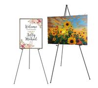 Durable Large Painters Easel- Professional Studio A-Frame Easel Stand, 1.50m Foldable Painting Drawing Display Craft Stand, Portable Easel Art Stand for Poster, Lightweight Easels for Weddings