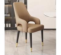 Durable Leather Dining Chair Set of 2 with Arms, High Back Upholstered for Kitchen, Living Room, Office, Vanity, Bathroom Comfort