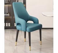 Durable Leather Dining Chair Set of 2 with Arms, High Back Upholstered for Kitchen, Living Room, Office, Vanity, Bathroom Comfort