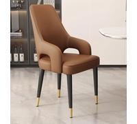 Durable Leather Dining Chair Set of 2 with Arms, High Back Upholstered for Kitchen, Living Room, Office, Vanity, Bathroom Comfort