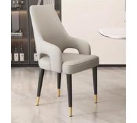 Durable Leather Dining Chair Set of 2 with Arms, High Back Upholstered for Kitchen, Living Room, Office, Vanity, Bathroom Comfort