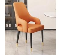 Durable Leather Dining Chair Set of 2 with Arms, High Back Upholstered for Kitchen, Living Room, Office, Vanity, Bathroom Comfort