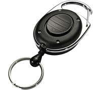 Durable LED Secure Retractable Clip Badge Reel for ID and Keys - Black - Pack of 1 - Perfect for Keeping Important Keys Securely Attached