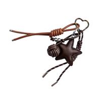 Durable Lightweight Leather Star Charm Stylish Bag Accessories. Perfect for reinforcing your bag while commuting or traveling trendy ladies keychain, フリーサイズ