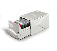 Durable Lockable CD/DVD Multimedia Modular Storage Box | for 26 Disks | Grey