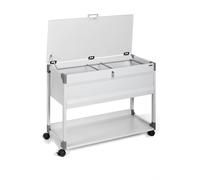 Durable Locking Lid Suspension File Trolley | for 100 A4 Folders | Grey