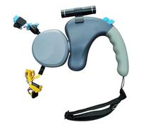 Durable Long Dog Double Leashes Walk The Dog Adjustable Pet Leash Nylon Retractable Big Dog Traction rope(Gray-2)