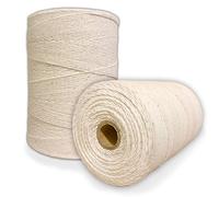 Durable Loom Warp Thread (Natural/Off White), One Spool, 8/4 Warp Yarn (800 Yards), Perfect for Weaving: Carpet, Tapestry, Rug, Blanket or Pattern - Warping Thread for Any Loom