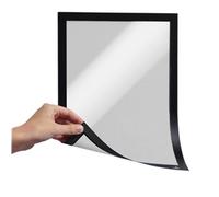 5 x Durable Magnetic Duraframe A4 Display Notice Board Silver or Black Frames