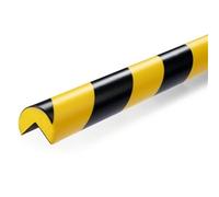 Durable Magnetic Corner Protection Profile C25R - High-Impact Edge Protection - 1 Metre Length - Yellow & Black - Easy Magnetic Attachment