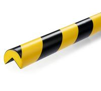 Durable Magnetic Corner Protection Profile C25R - High-Impact Edge Protection - 1 Metre Length - Yellow & Black - Easy Magnetic Attachment
