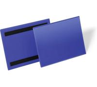 DURABLE Magnetic Document Sleeve A5 Landscape PP – Pack of 50, Dark Blue