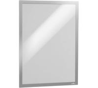 Durable DURAFRAME Self-Adhesive Magnetic Frame | A3 Format In Silver | Pack of 6 Frames | Document Frame for Professional Internal Signage