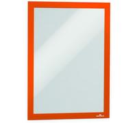 Durable DURAFRAME Self Adhesive Magnetic Signage Frame | 10 Pack | A4 Orange