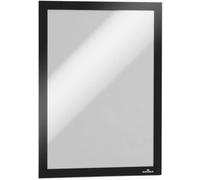 Durable Magnetic Frame Duraframe A4, Pack of 2, Black, Self-Adhesive | Document Holder for Professional Internal Signage, Self-Adhesive Attachment, Swap Posters in Seconds, Made in Poland