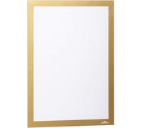 Durable Duraframe Self Adhesive Magnetic Signage Frame, 2 Pack, A4 Gold