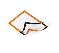 Durable DURAFRAME Self-Adhesive Magnetic Frame | A4 Format In Orange | Pack of 2 Frames | Document Frame for Professional Internal Signage