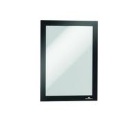 Durable Magnetic Frame Duraframe A5, Pack of 2, Black, Self-Adhesive | Document Holder for Professional Internal Signage, Self-Adhesive Attachment, Swap Posters in Seconds, Made in Poland